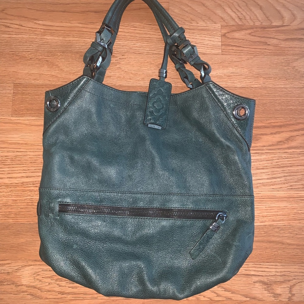 Oryany teal leather bag